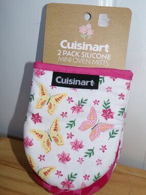Cuisinart NWT 2 Pack Silicone Mini Oven Mitts